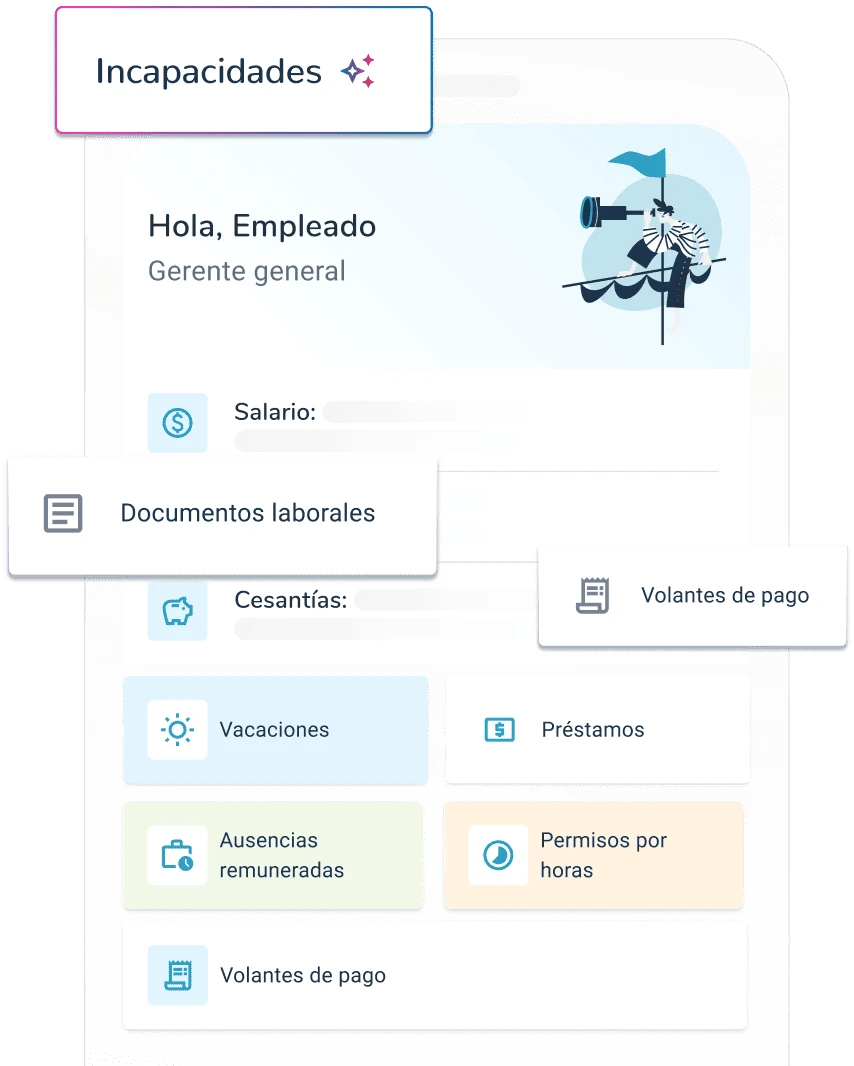La app miBitákora mostrando la aprobación de una incapacidad cargada por un colaborador desde su celular.