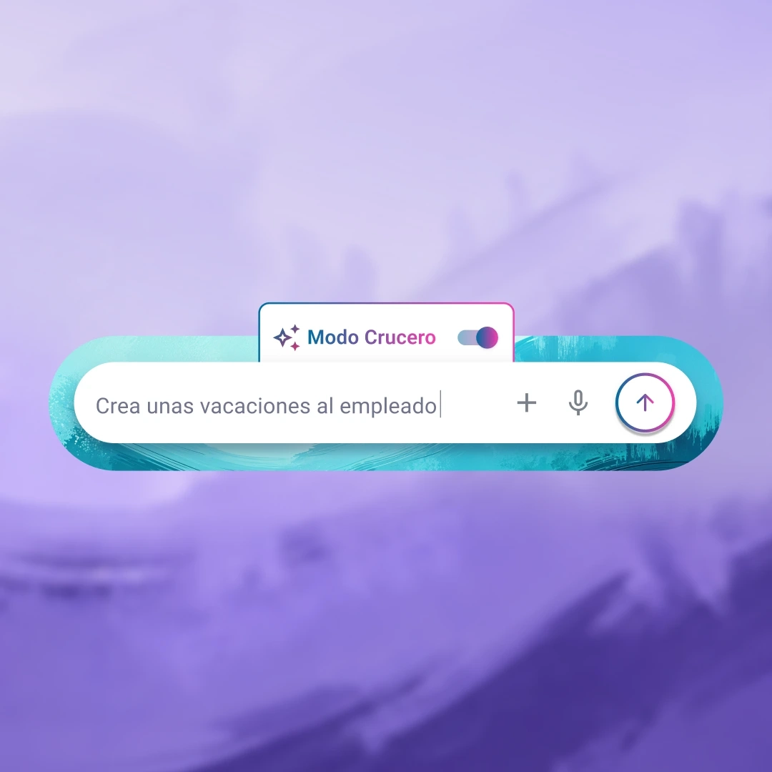 Nómina con IA conversacional de Bitákora: das la instrucción en español y el Modo Crucero liquida la operación de nómina.