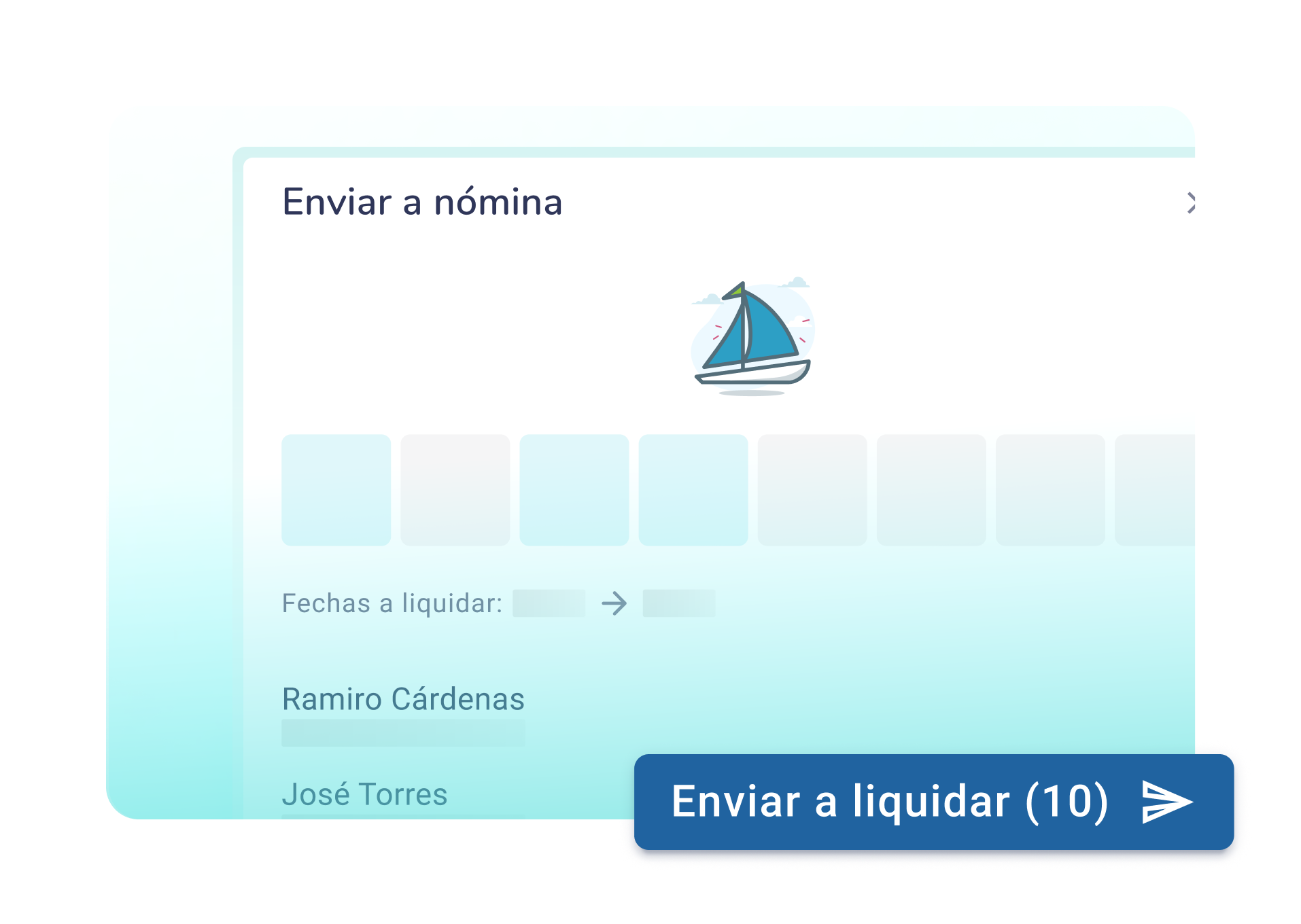 Periodo con horas y recargos ya calculados, listo para enviar a liquidar en Bitákora.